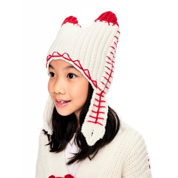 YanYan Kids' Frosty Meow Lambswool Beanie Sz S